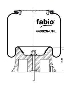 Пневморессора задней подвески тягача PB (Air Leaf под Z-образную рессору), FI  W01 358 9026