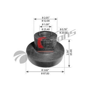 Подушка двигателя перед (2Q) PB 387 CUM ISX/CAT C15 после 06.2008 года, 540.036