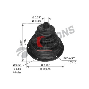 Кожух/пыльник рычага КПП (круг) OD=184.15mm КПП KW C500/T600/T800/T2000 (1999-2011), 540.013