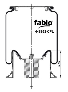 Пневморессора задней подвески тягача PB 387 Low Air Leaf, 03-07887/44 8852-CPL