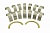 Комплект вкладышей коренных коленвала (полный) (1Q) CAT 3406/C15/BXS/MXS, M-2436718
